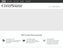 Tablet Screenshot of coversourceusa.com